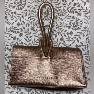 Chantecaille Rose Gold Loop Lock Wristlet